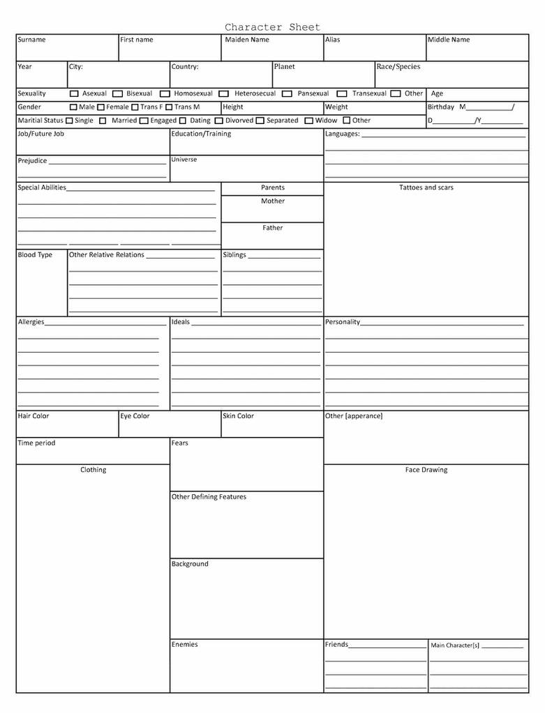 Character Sheet 2.1 With PDF by Benzyon on DeviantArt