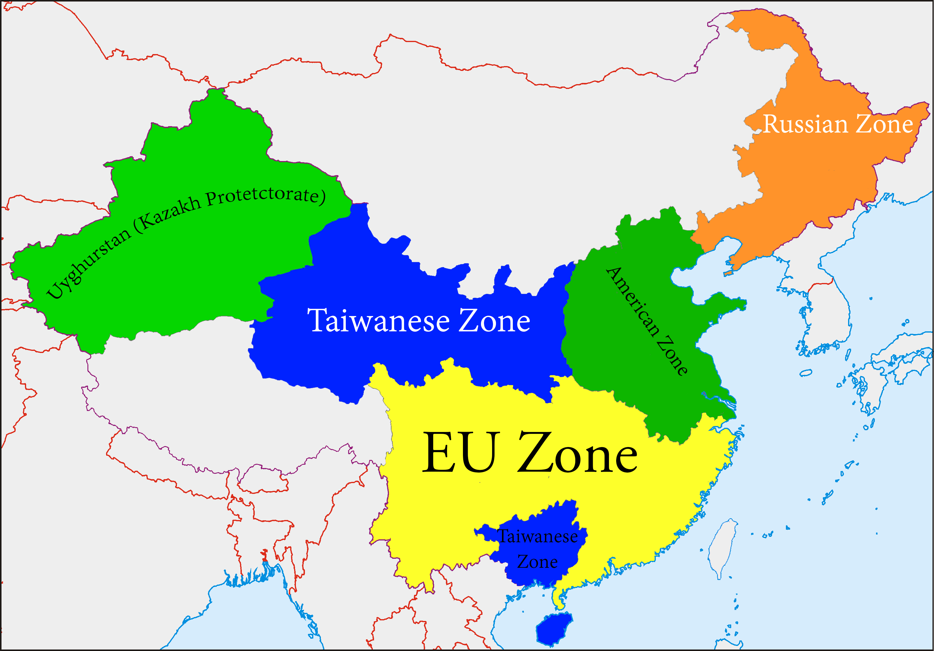 Partition of China 6 Months Later by ForestMarvel on DeviantArt