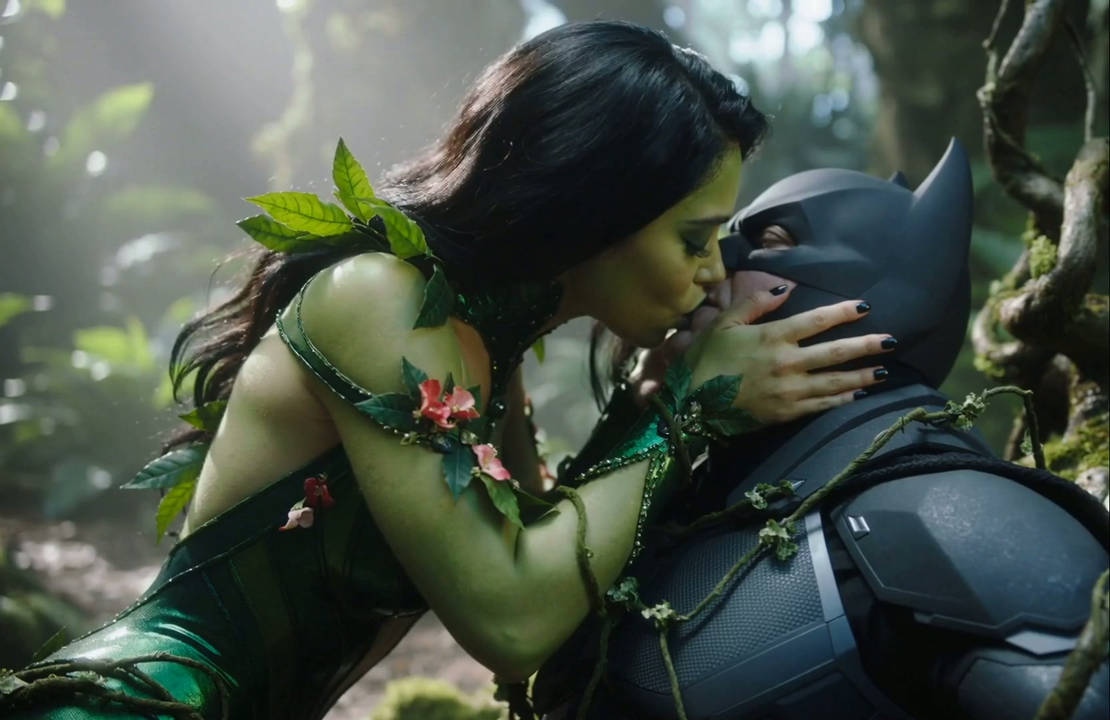 Poison ivy kisses batman by User9799 on DeviantArt