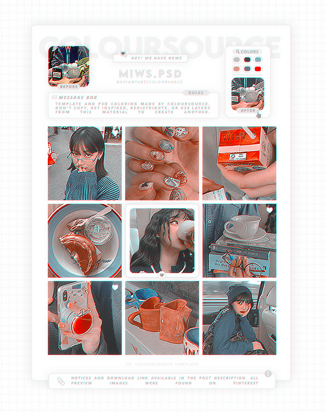 MIWS, psd coloring