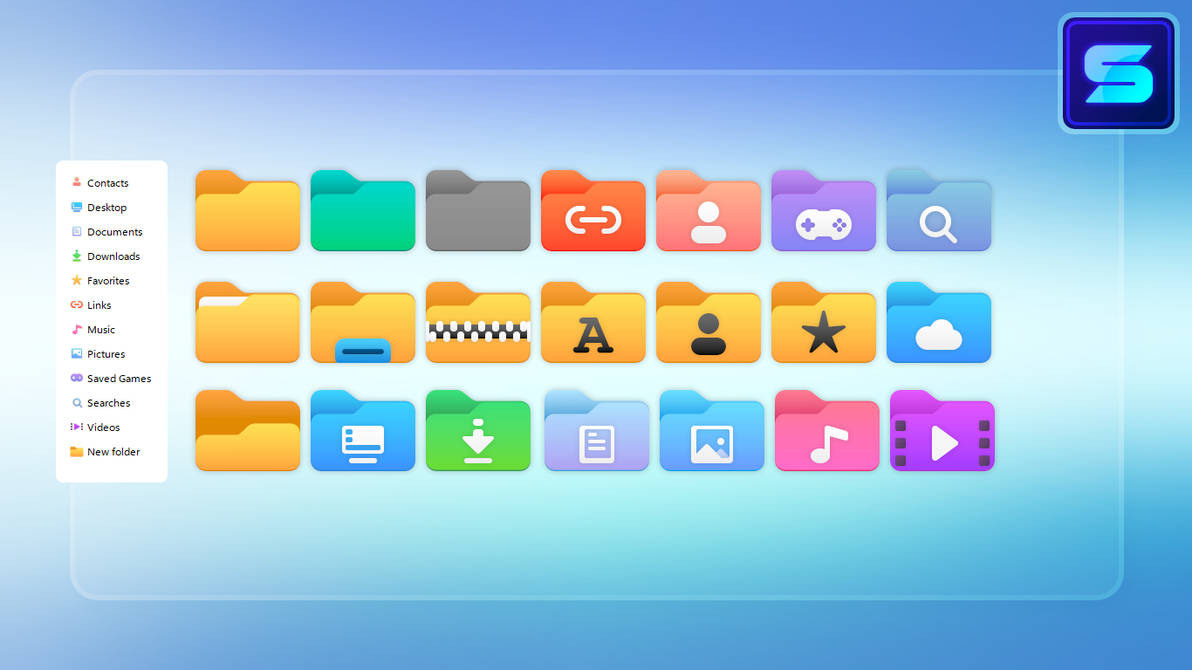 Kolorful Folder Icons by Stardust2955 on DeviantArt
