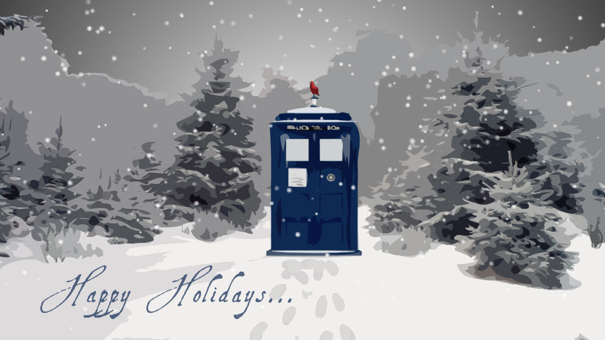 Happy Holidays Doctor Who E-Card by AskGriff on DeviantArt, image size:1186x667