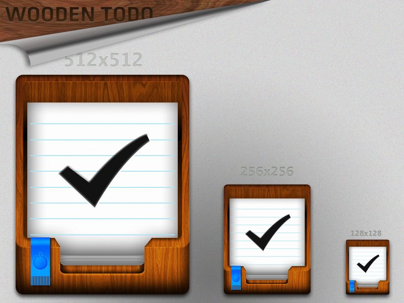 Wooden To Do Icon by B4lth4s4R