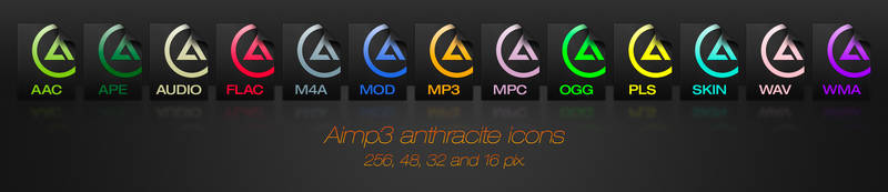 Aimp 3 anthracite icons