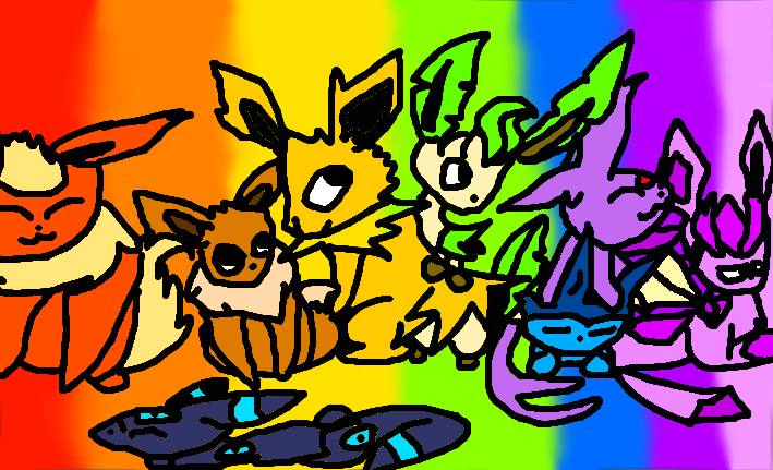 the 7 colors of eevee by eeveelutionfan255 on DeviantArt