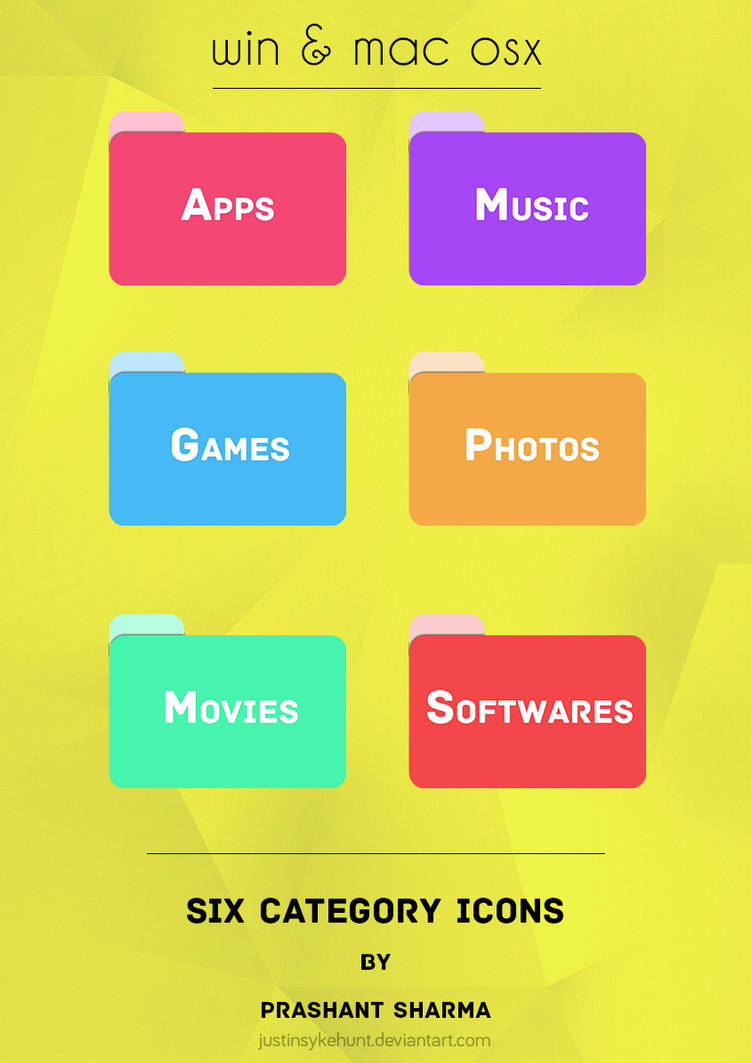 System category icons for Win and MAC OS by Justinsykehunt on DeviantArt