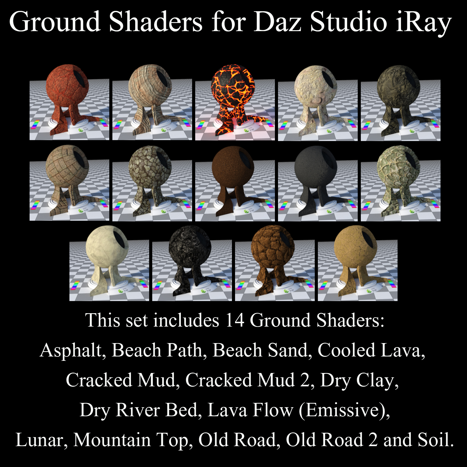 Ground Shaders for Daz Studio iRay