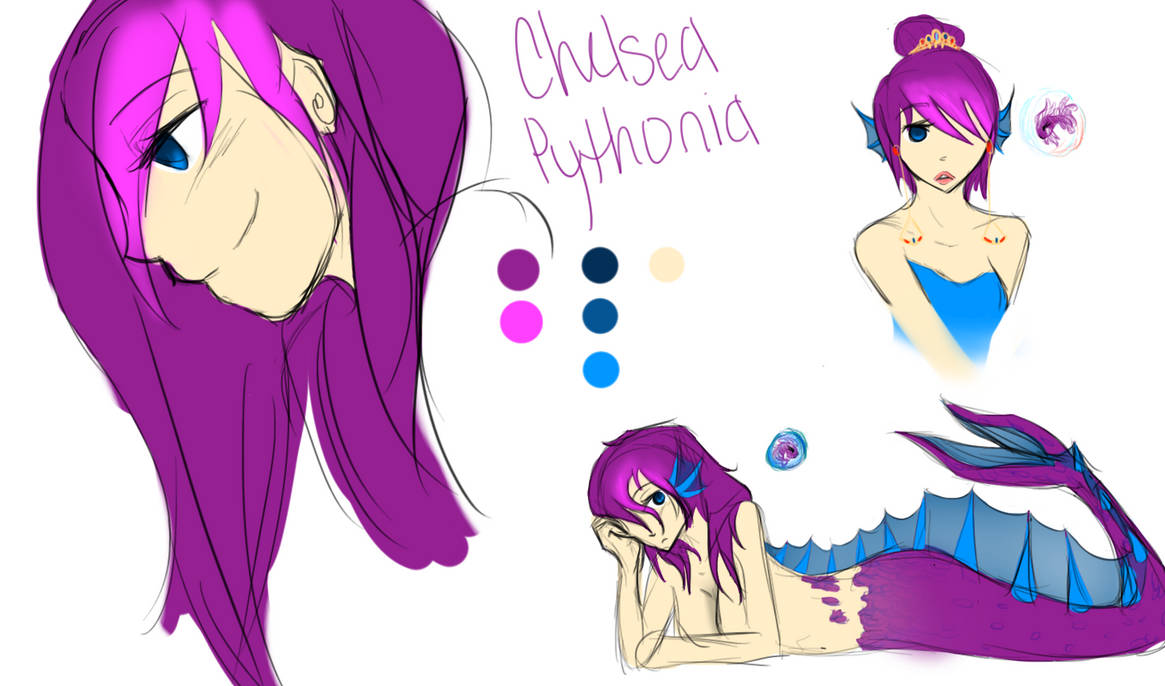 Character Refrerence Sheet, Chelsea Pythonia by piratewolf4ever on ...