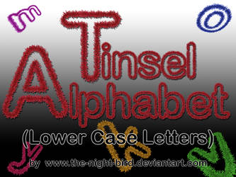 TINSEL LOWER CASE LETTERS PNG's