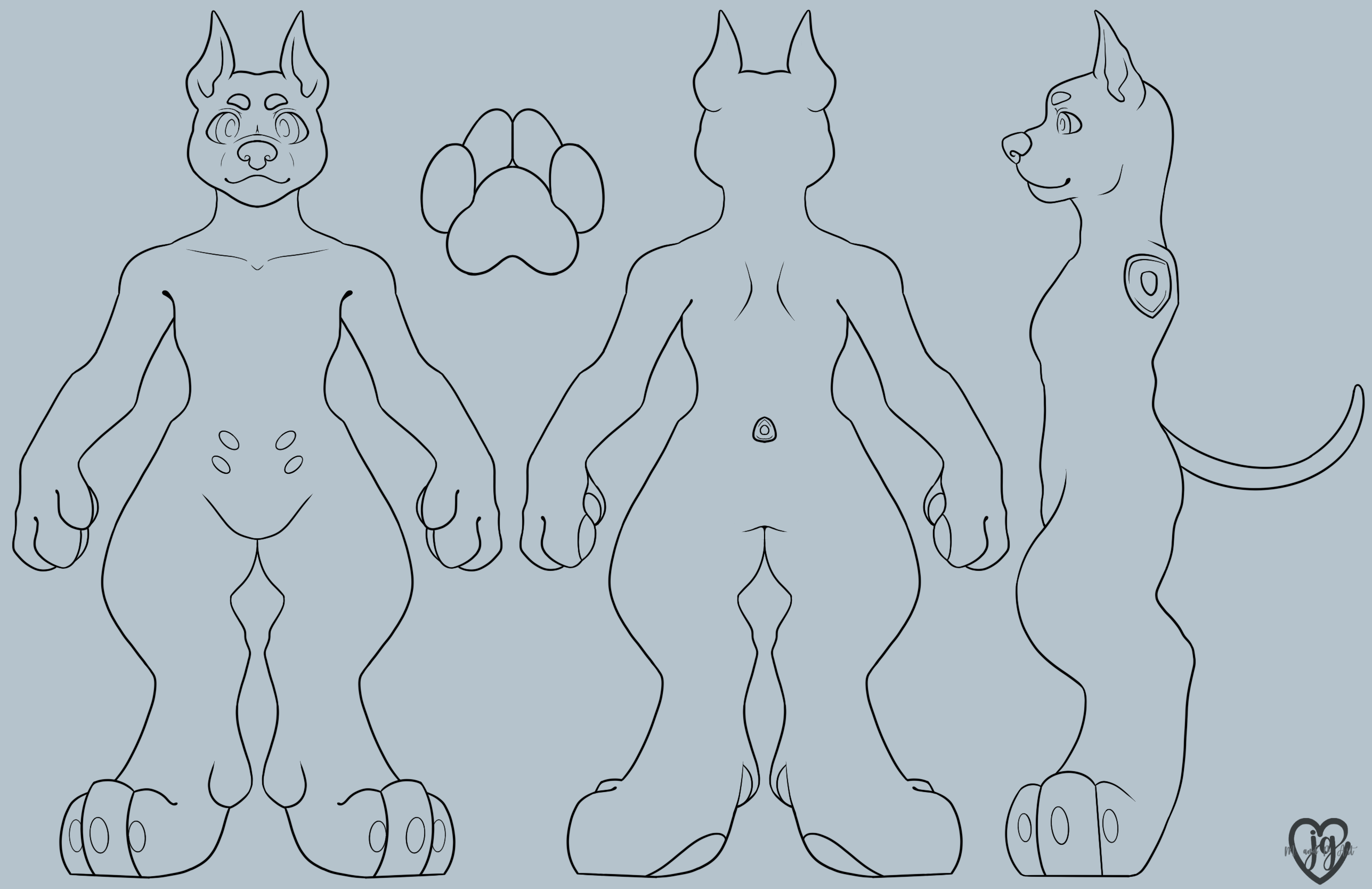Anthro Doberman Base