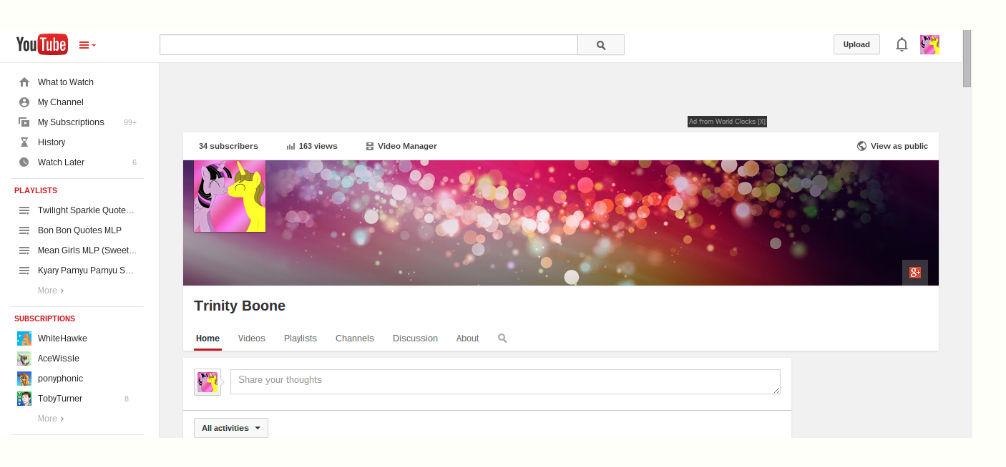 Subscribe to my channel! by trinitysparkle1 on DeviantArt