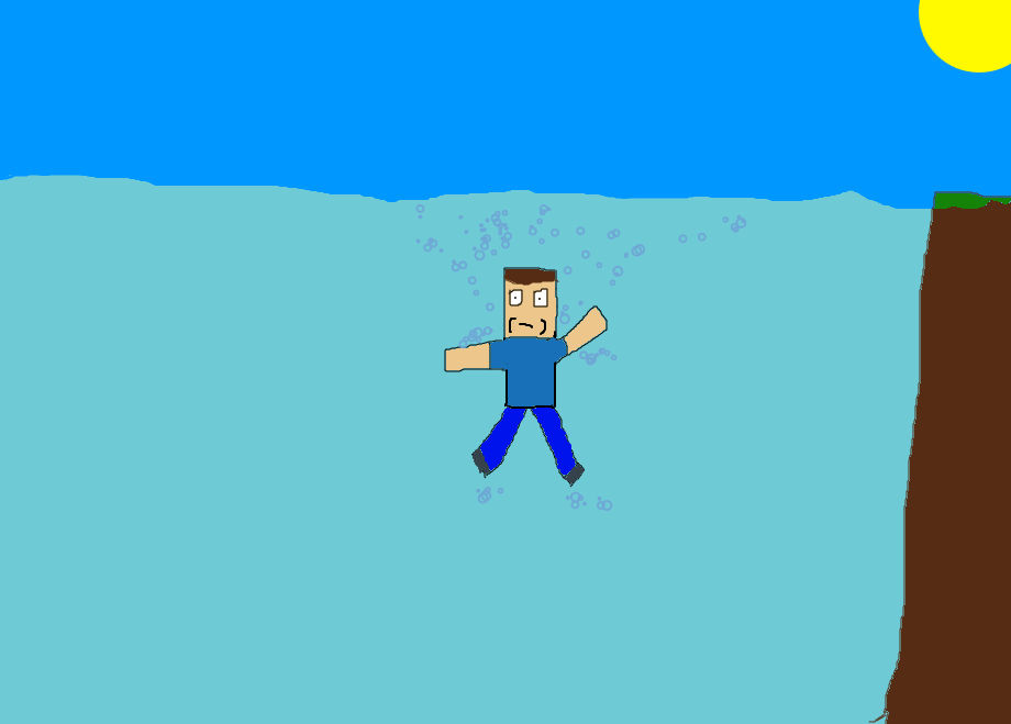 Drowning Steve in Minecraft by BlazingPixels on DeviantArt