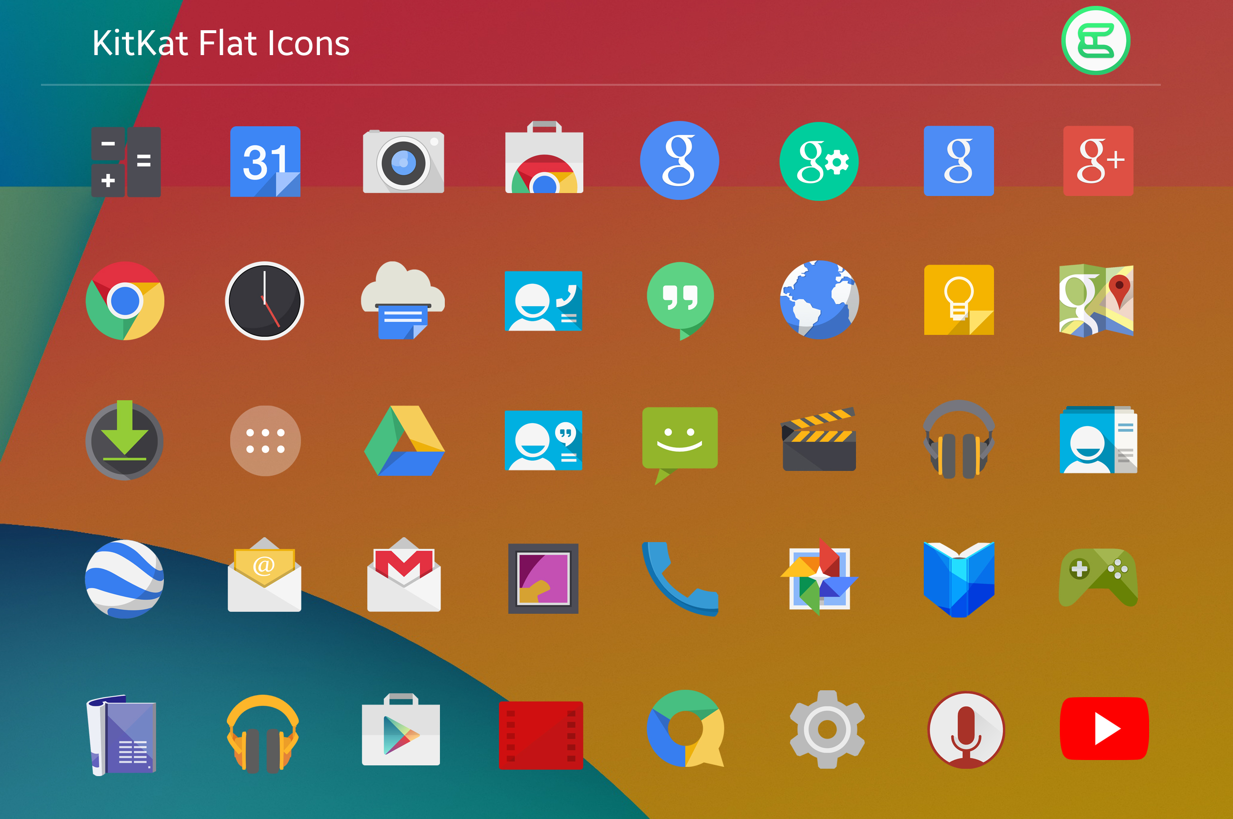 Kitkat Flat Icons By EatosDesign On DeviantArt Kitkat Flat Icons By EatosDesign On DeviantArt
