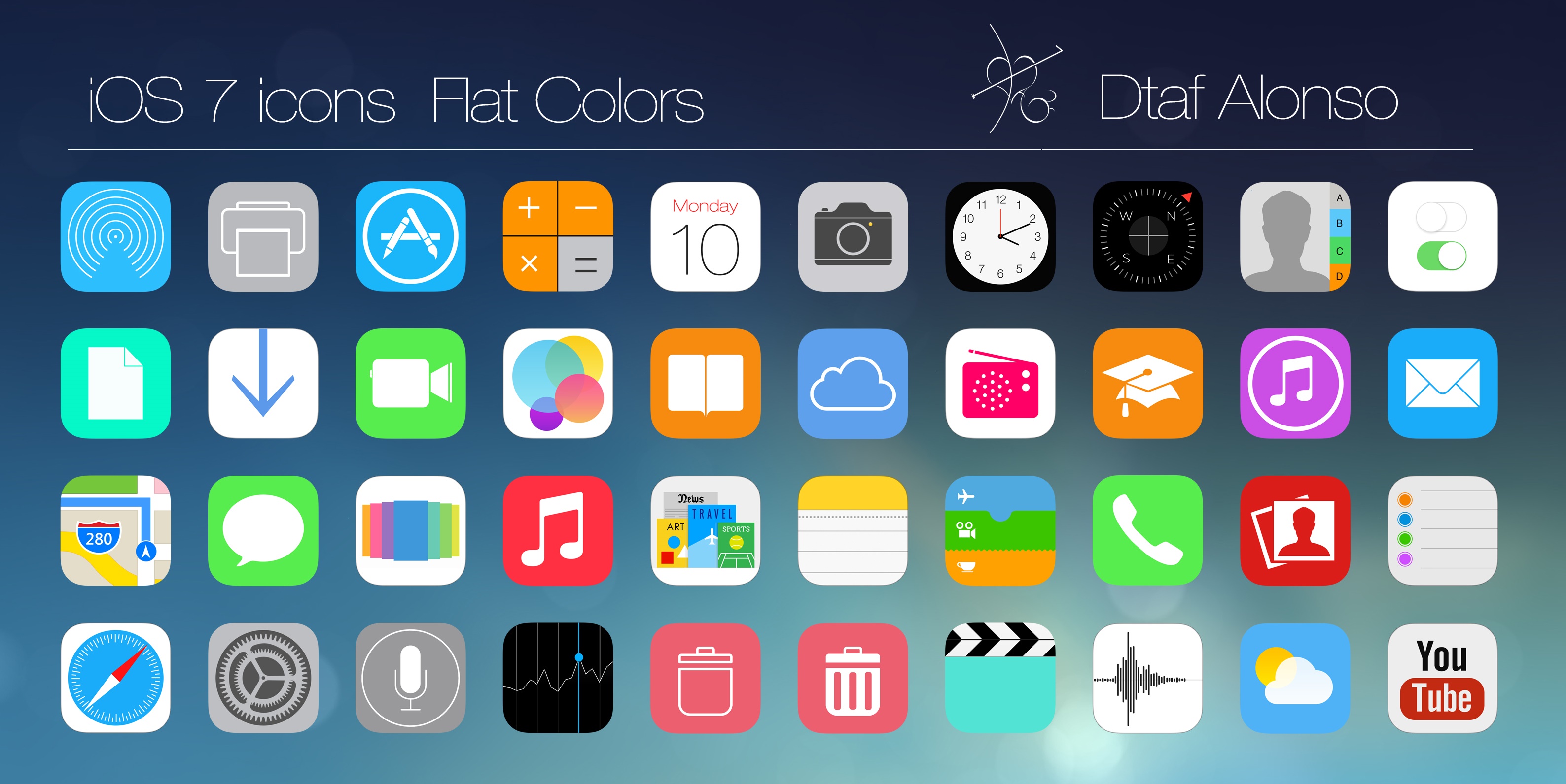 IOS 7 Flat Icons By EatosDesign On DeviantArt