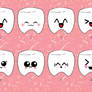 kawaii teeth icons