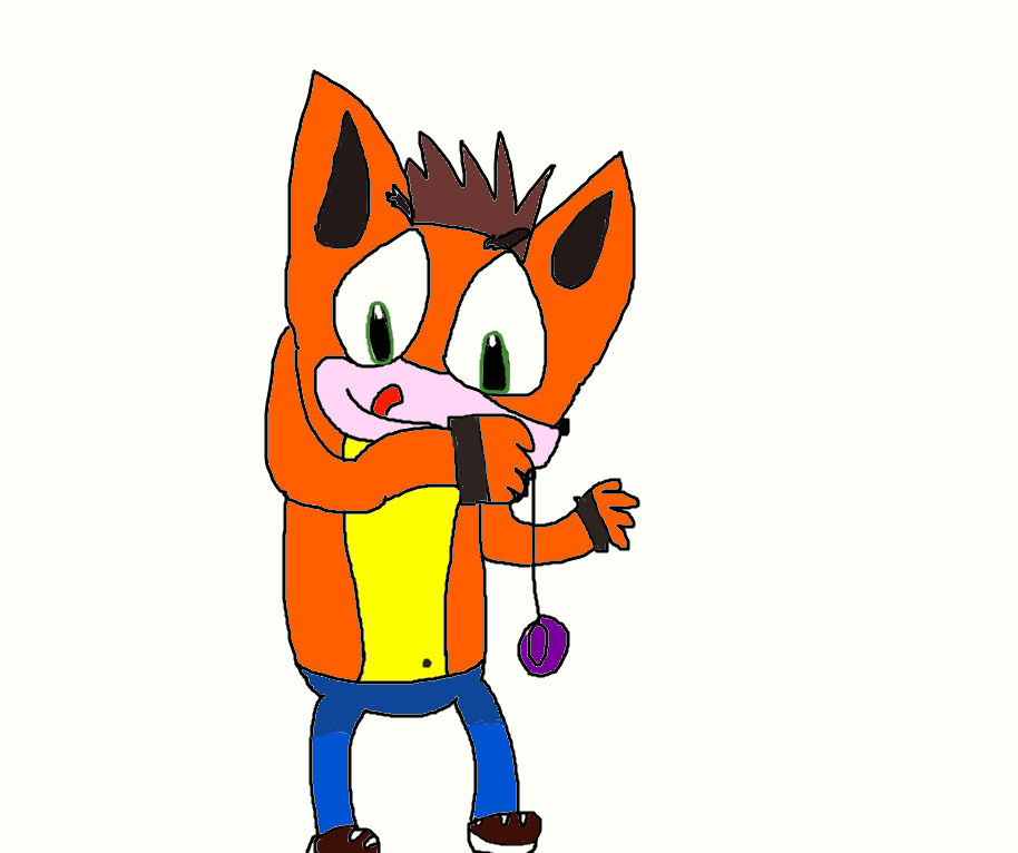 Crash Bandicoot playing with a yoyo by Jeremenchi on DeviantArt