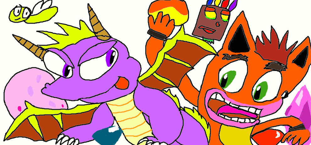 Spyro the dragon and Crash Bandicoot by Jeremenchi on DeviantArt