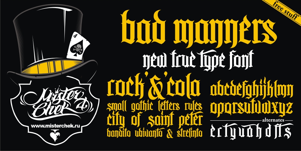 Bad Manners Font