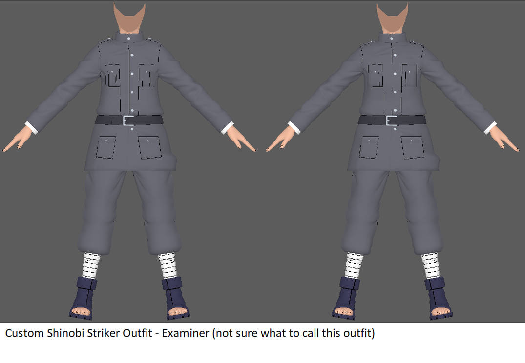 Custom Shinobi Striker Outfit Examiner Uniform by ChakraWarrior2012