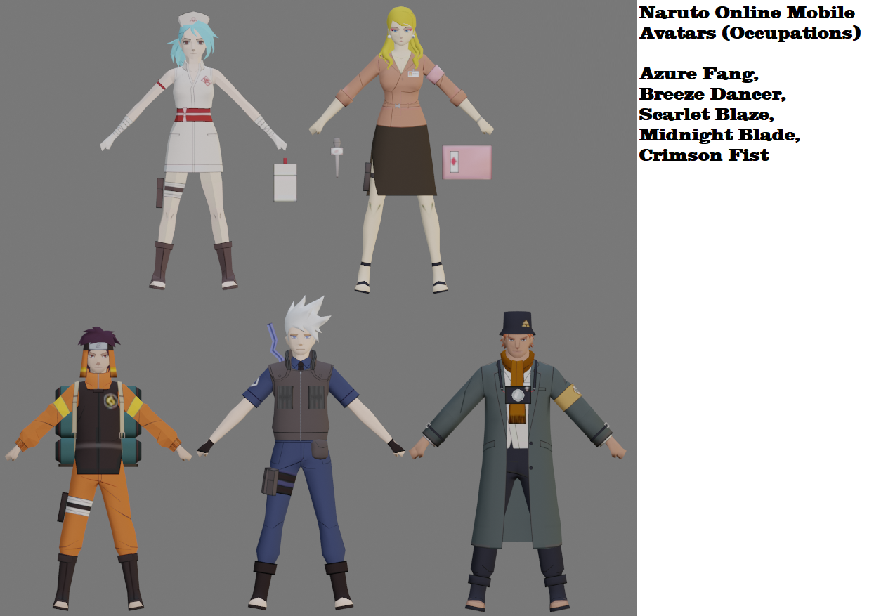 Naruto Online Mobile Avatars - Occupations by ChakraWarrior2012 on  DeviantArt