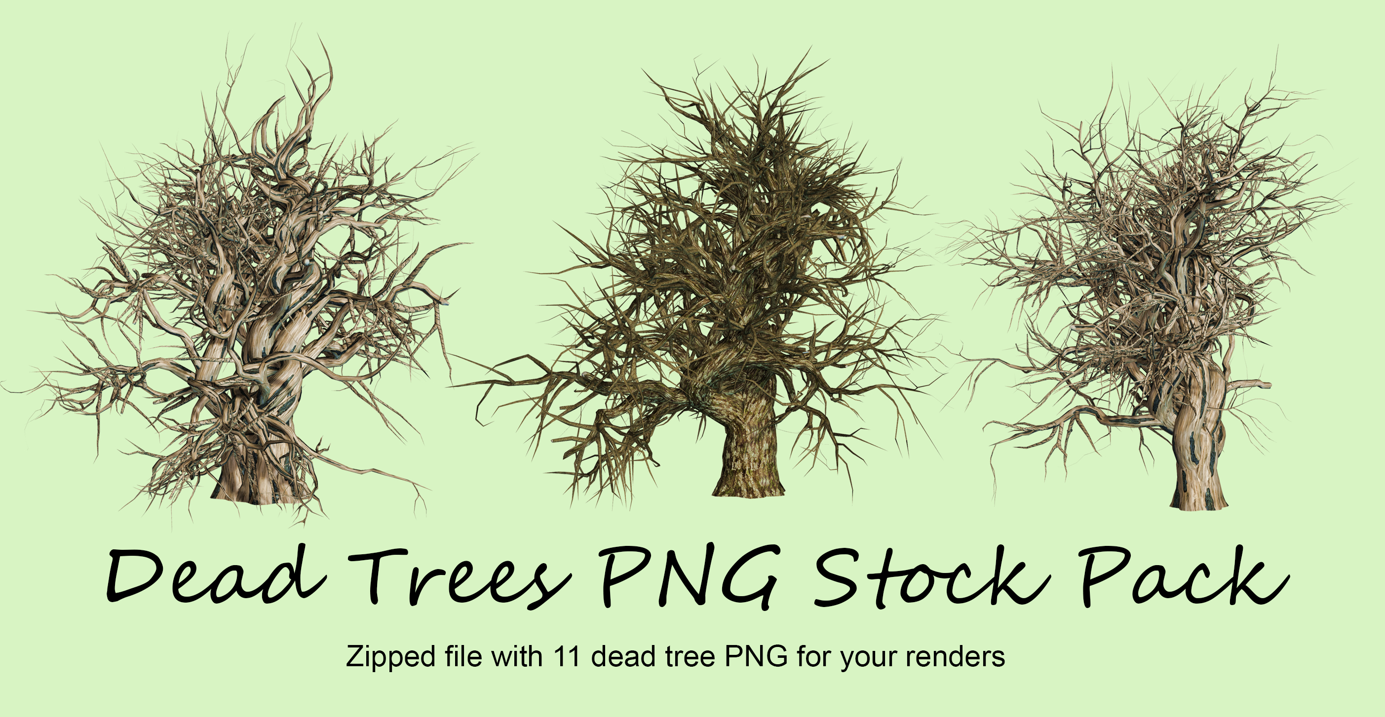 Dead Trees Pack PNG Stock by Roy3D on DeviantArt