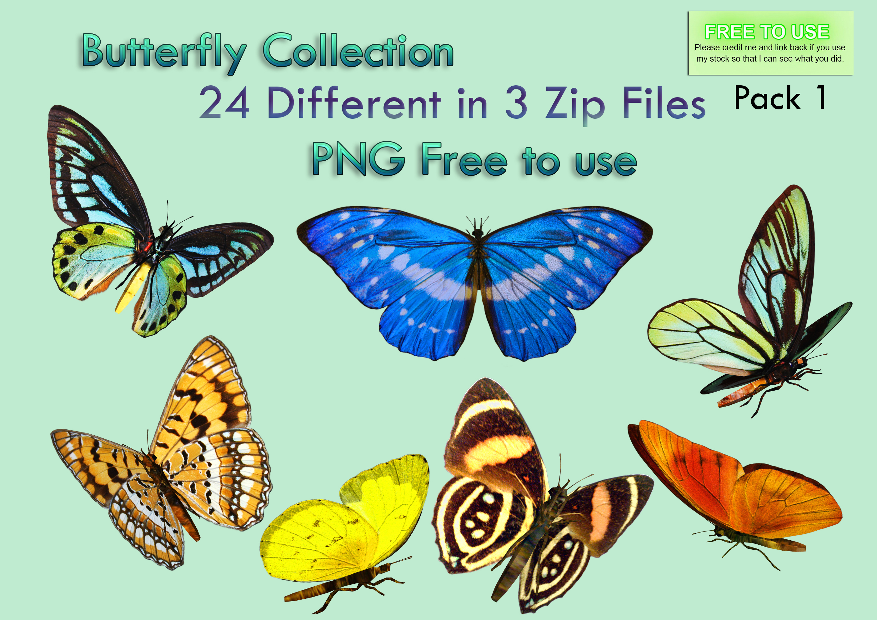 Butterfly Collection Stock Pack 1