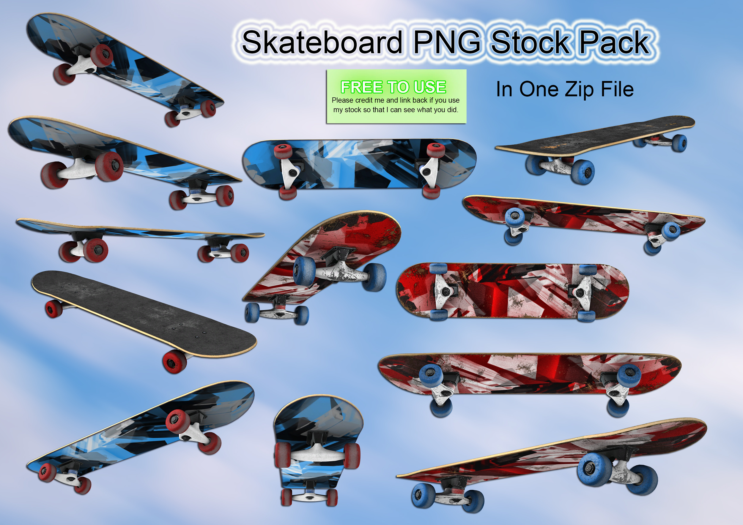 Skateboard PNG Stock