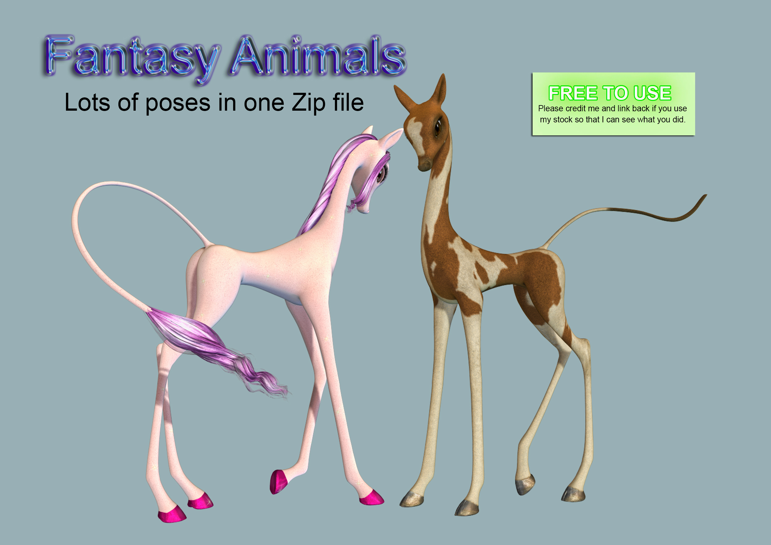 Fantasy Animals PNG Stock Pack