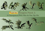 Dragon Poses PNG Stock Pack