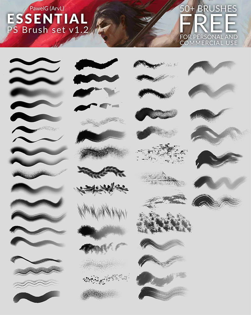 PawelG (ArvL) Essential Photoshop brush set v1.2 by ArvL