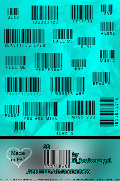 Brushes - Bar Codes by lilbrokenangel on DeviantArt