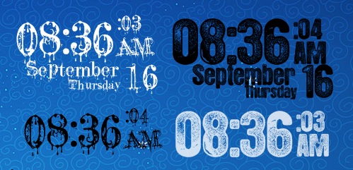Grunge Clock v1.5 by EchoingDroplet