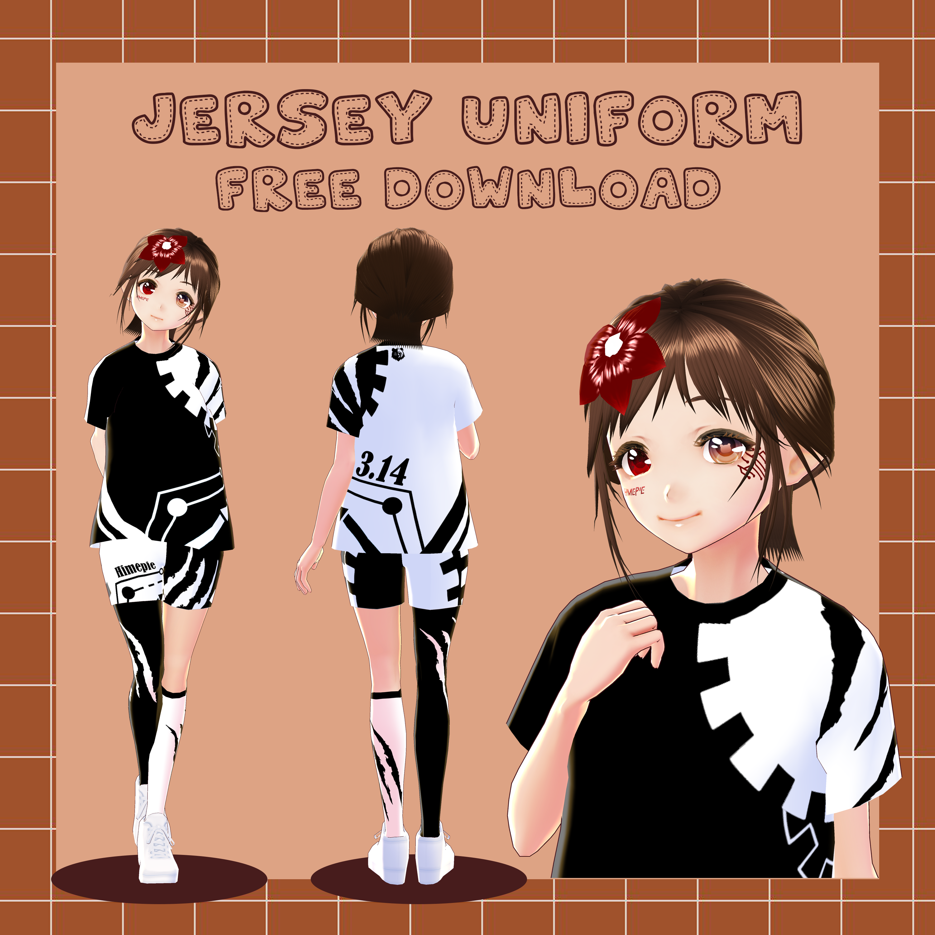 Vroid Jersey Uniform Free Download By Himepie On Deviantart
