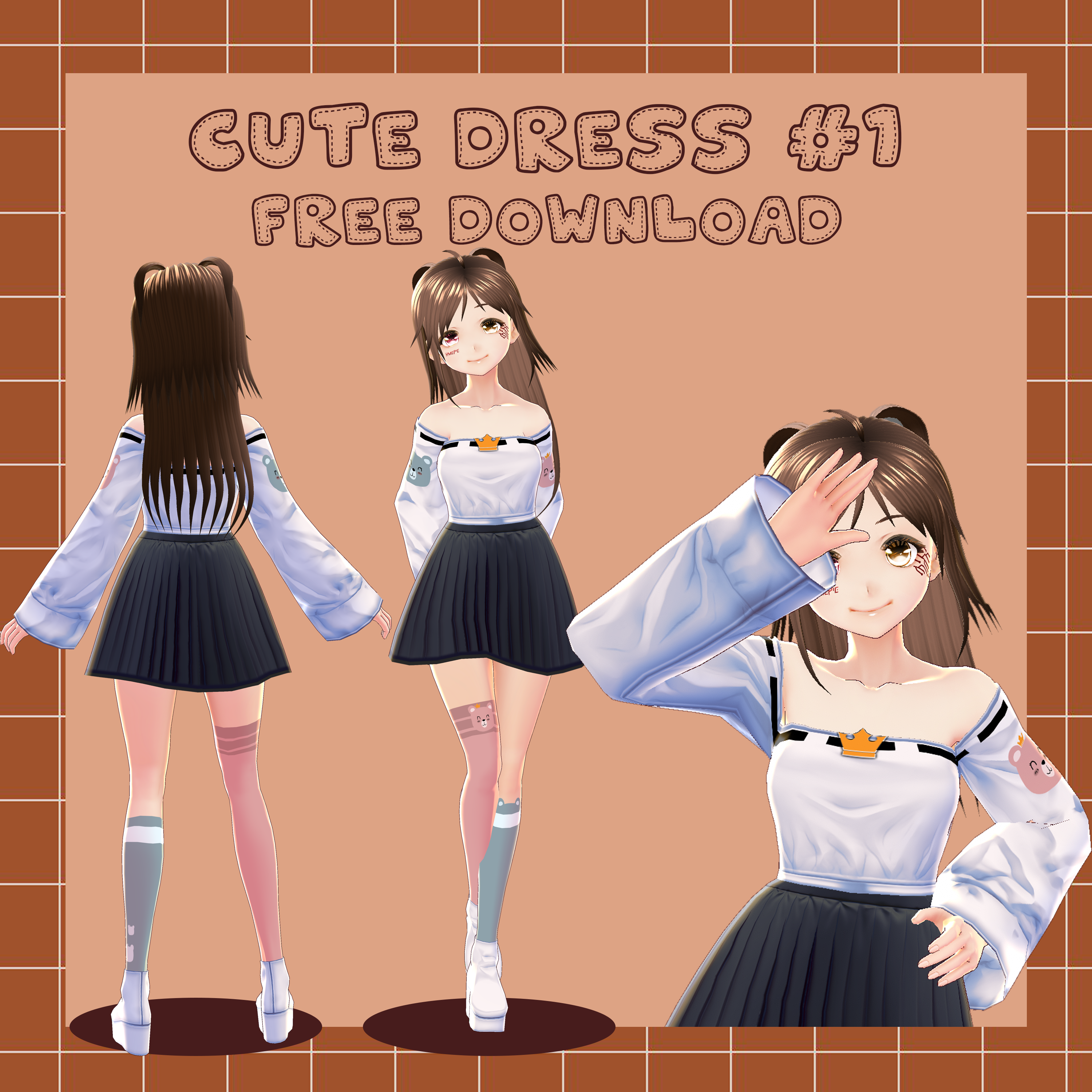 VROID Cute Dress #1 (Free Download) by Himepie on DeviantArt