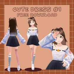 VROID Cute Dress #1 (Free Download)