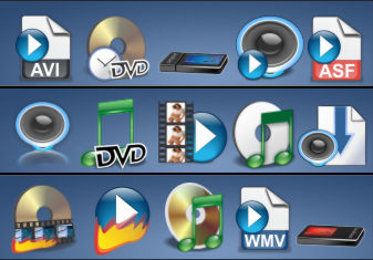 61 Audio video related icons