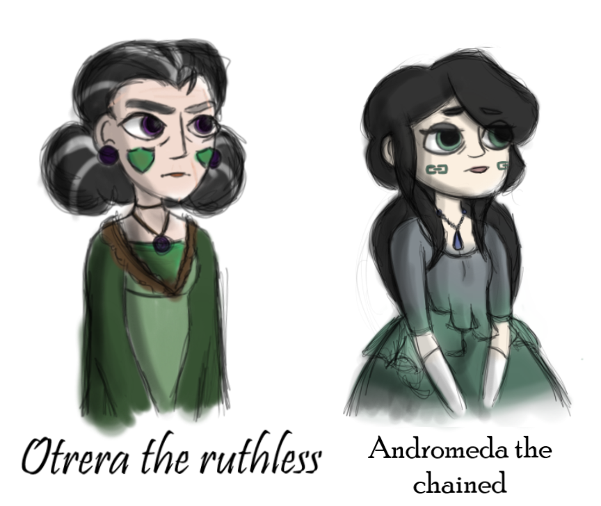 Otrera the ruthless and Andromeda the chained