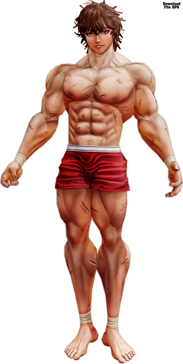 muscled legs, gym rat, standing, Baki Hanma, anime boys, muscular