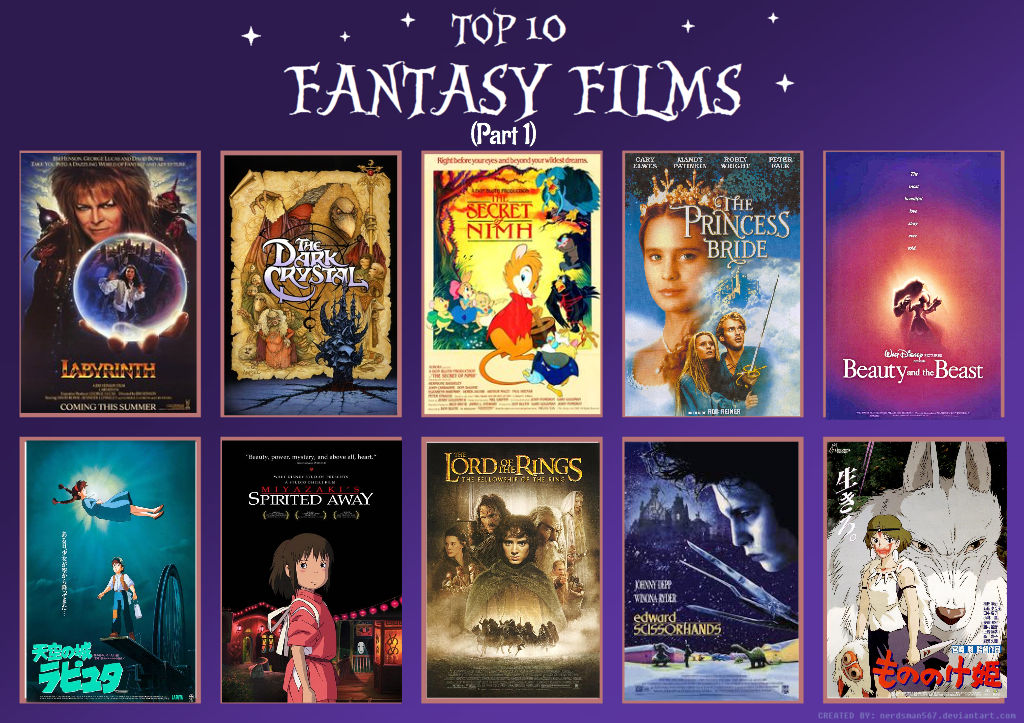 My Top 10 Fantasy Films by TD-Camper on DeviantArt