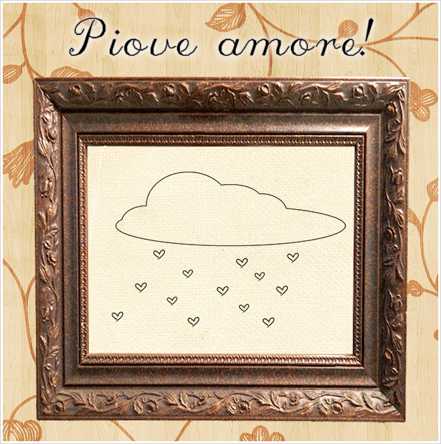 Embroidery Pattern: Piove Amore