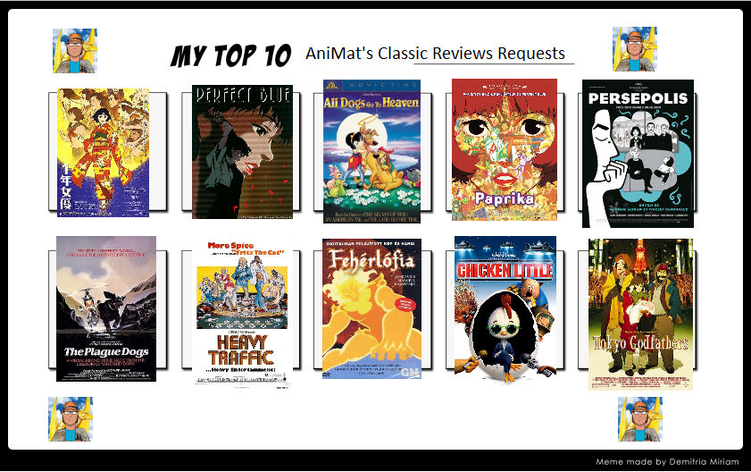 Top 10 Request for AniMat's Classic Reviews by Pixargirl on DeviantArt