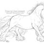 Free To Use Lineart Gypsy Vanner 2017