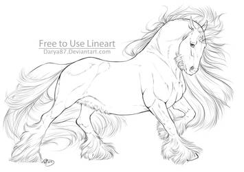 Free To Use Lineart Gypsy Vanner 2017