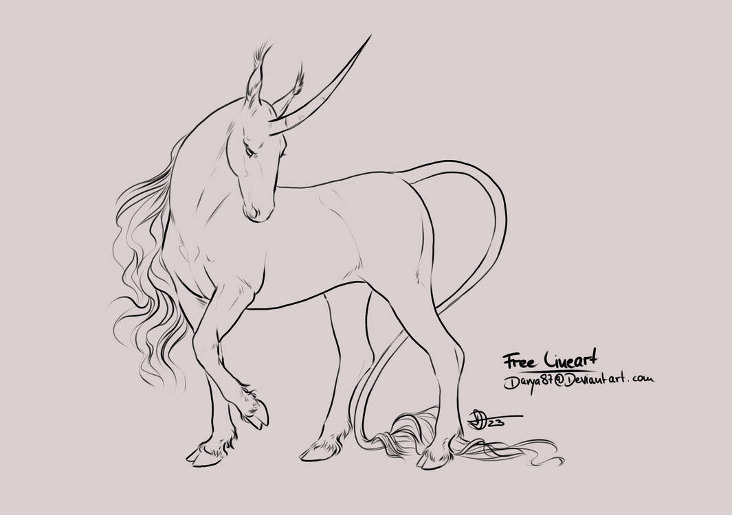 Free To Use Lines: Unicorn by Darya87 on DeviantArt
