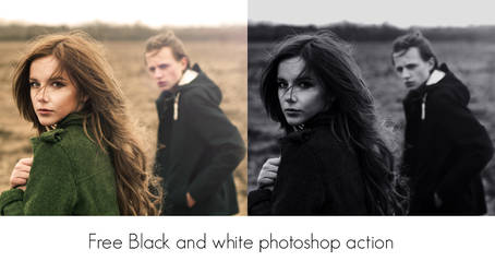 Free black and white photoshop action
