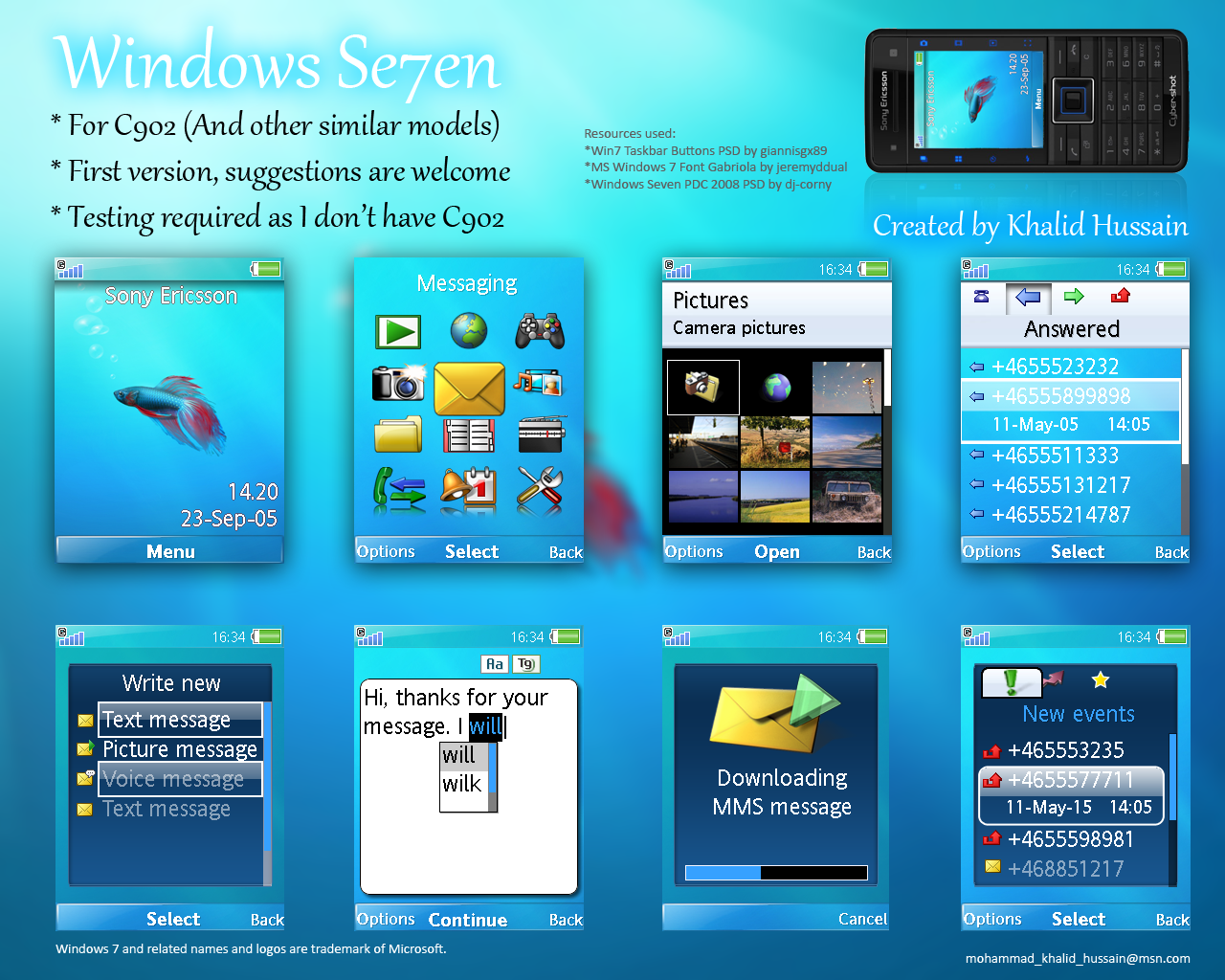 Windows Se7en for C902