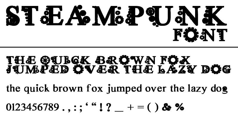 Steampunk Font by hannarb on DeviantArt