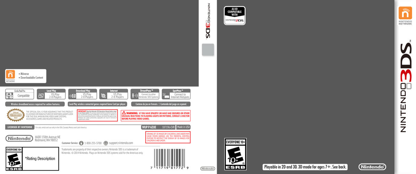 Nintendo 3DS Cover Template