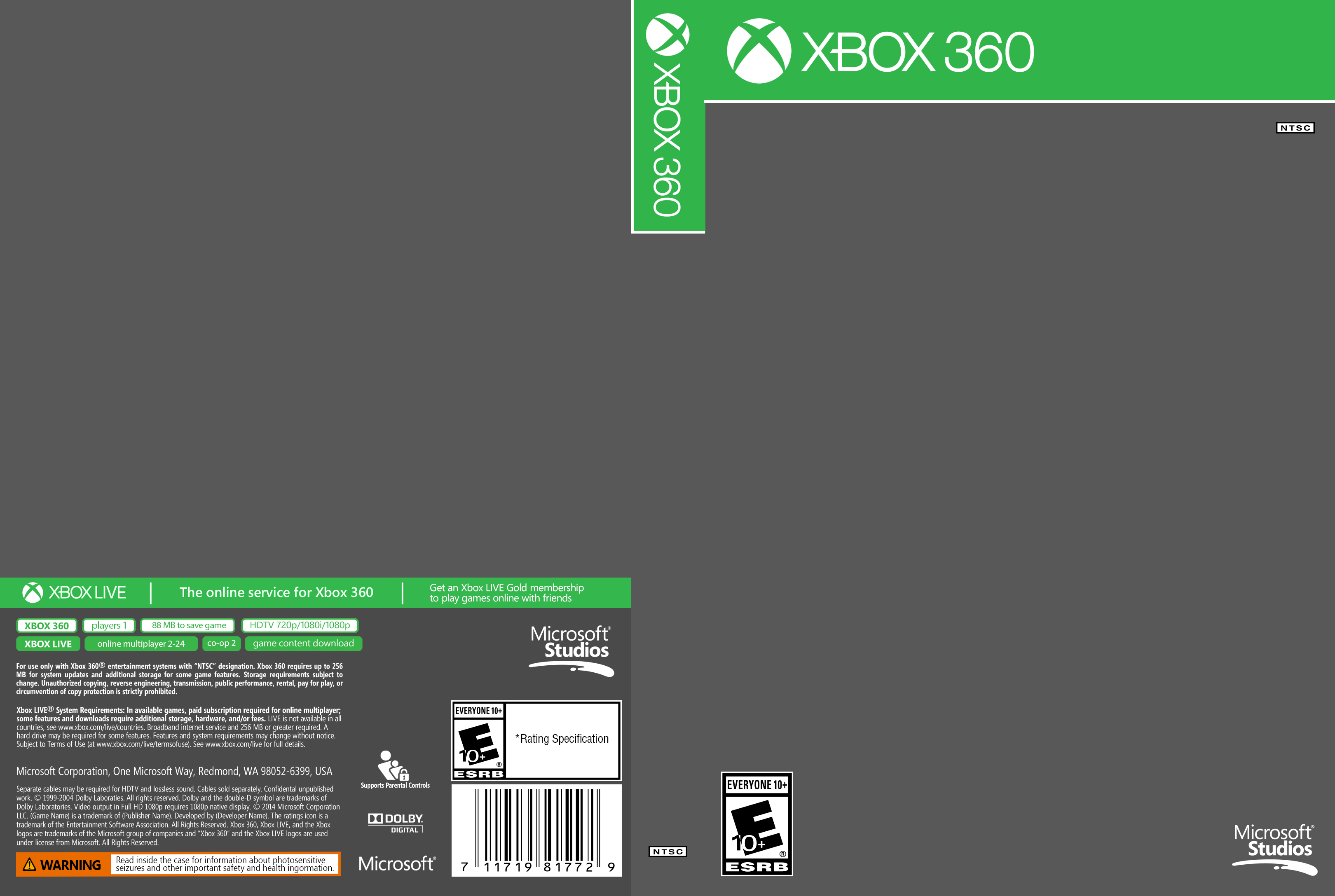 What kind of box template is this? Is it official? Never seen something  like this before (back/side) : r/xbox360