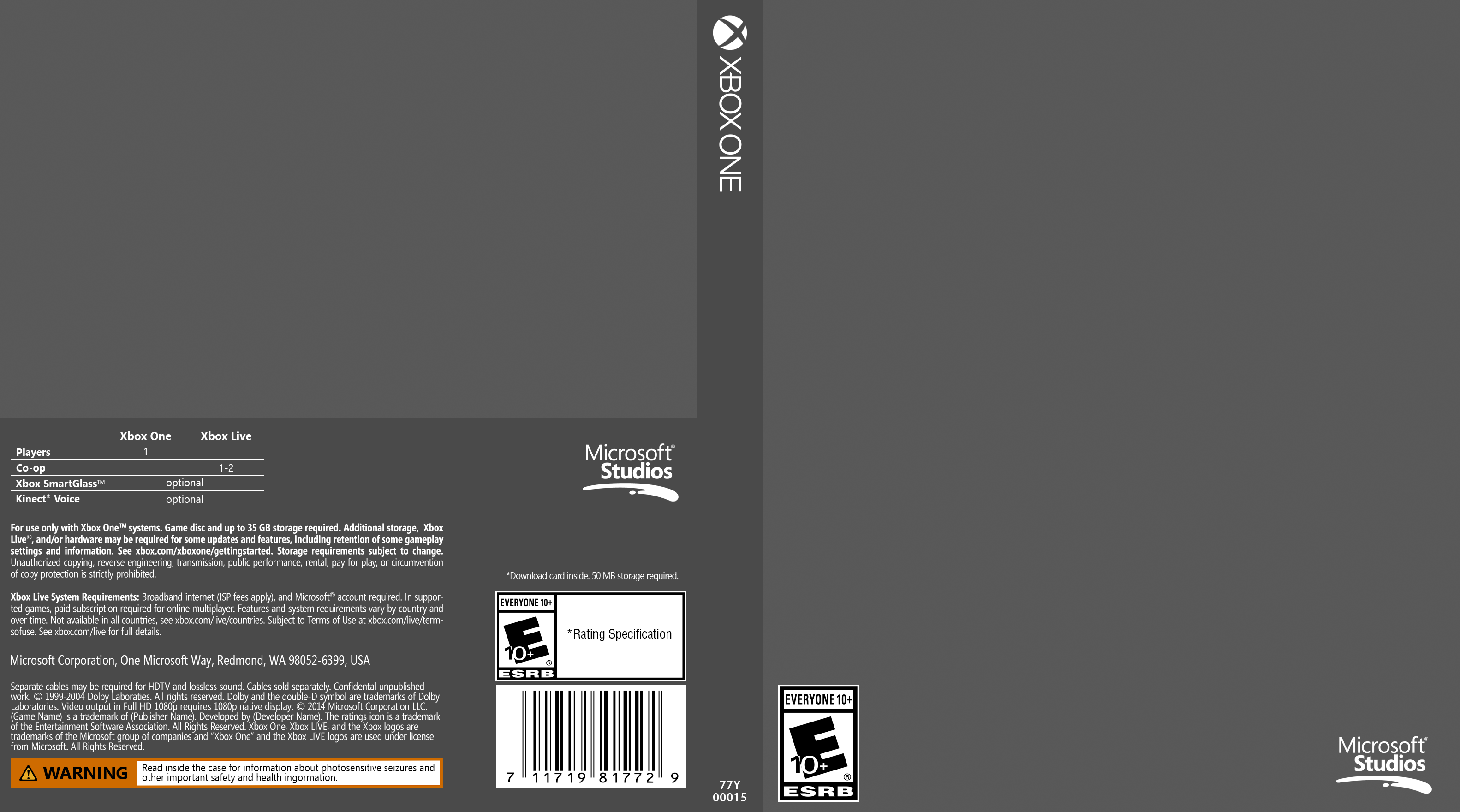 Xbox One Cover Template by ETSChannel on DeviantArt